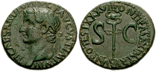 tiberius roman coin as